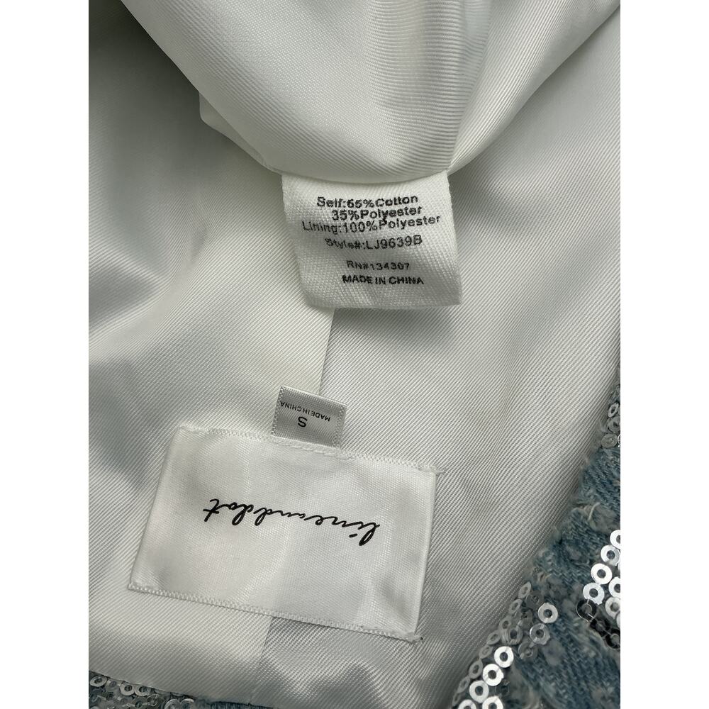 Line & Dot 'Skylar' Blue Cotton Jacket Size S - Picture 4 of 4